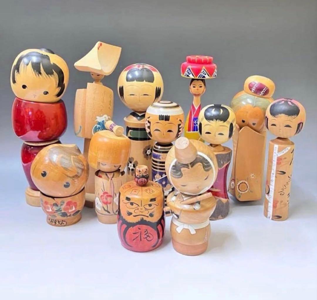 M850 M851 まとめ売り　chusan　こけし 佐藤翠崕　創作こけし