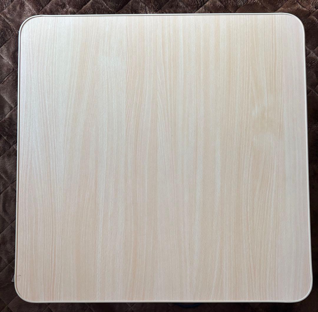 [美品]こたつ テーブル ちゃぶ台 両面天板 木目調 ホワイト 正方形