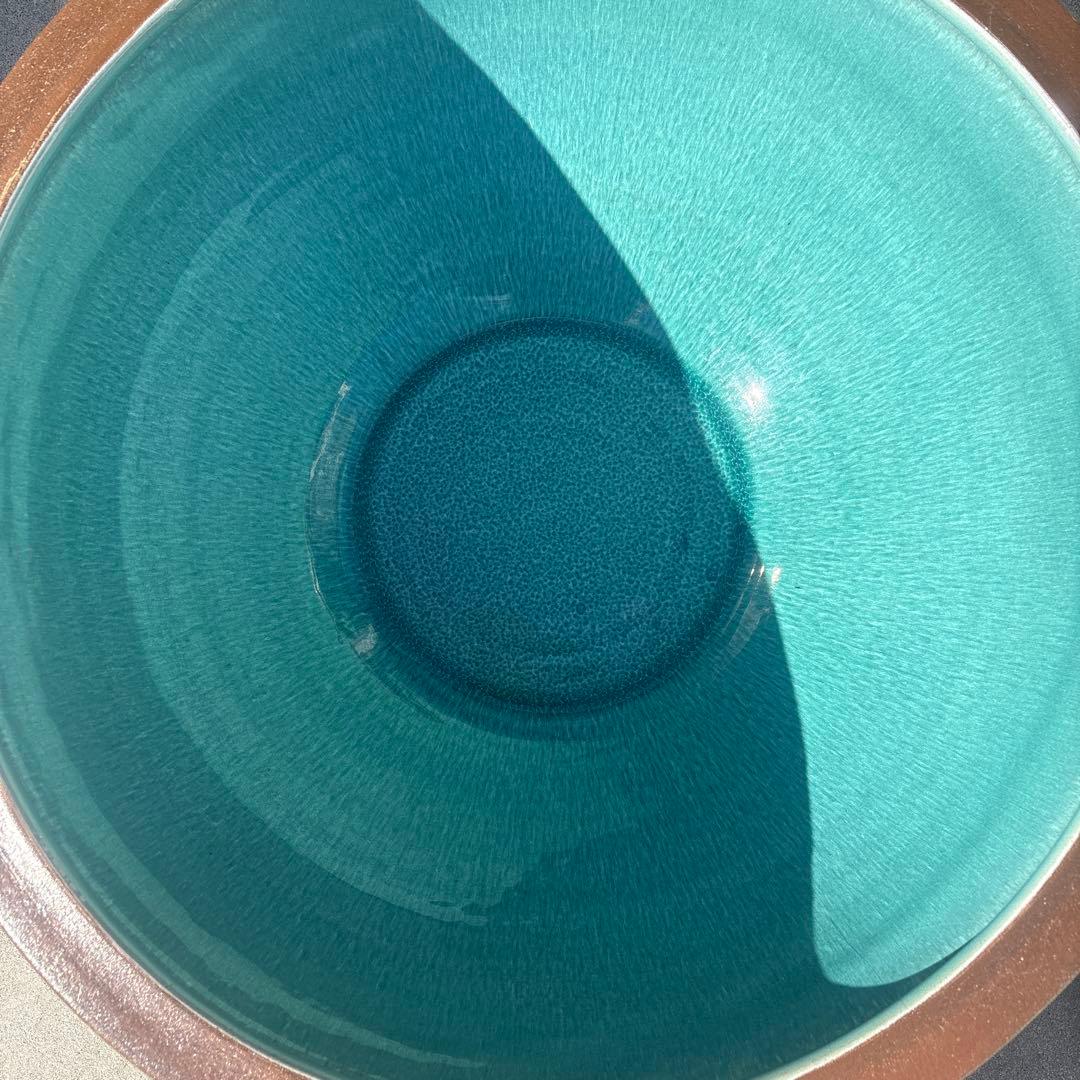 大谷焼　睡蓮鉢(青) 2尺3寸