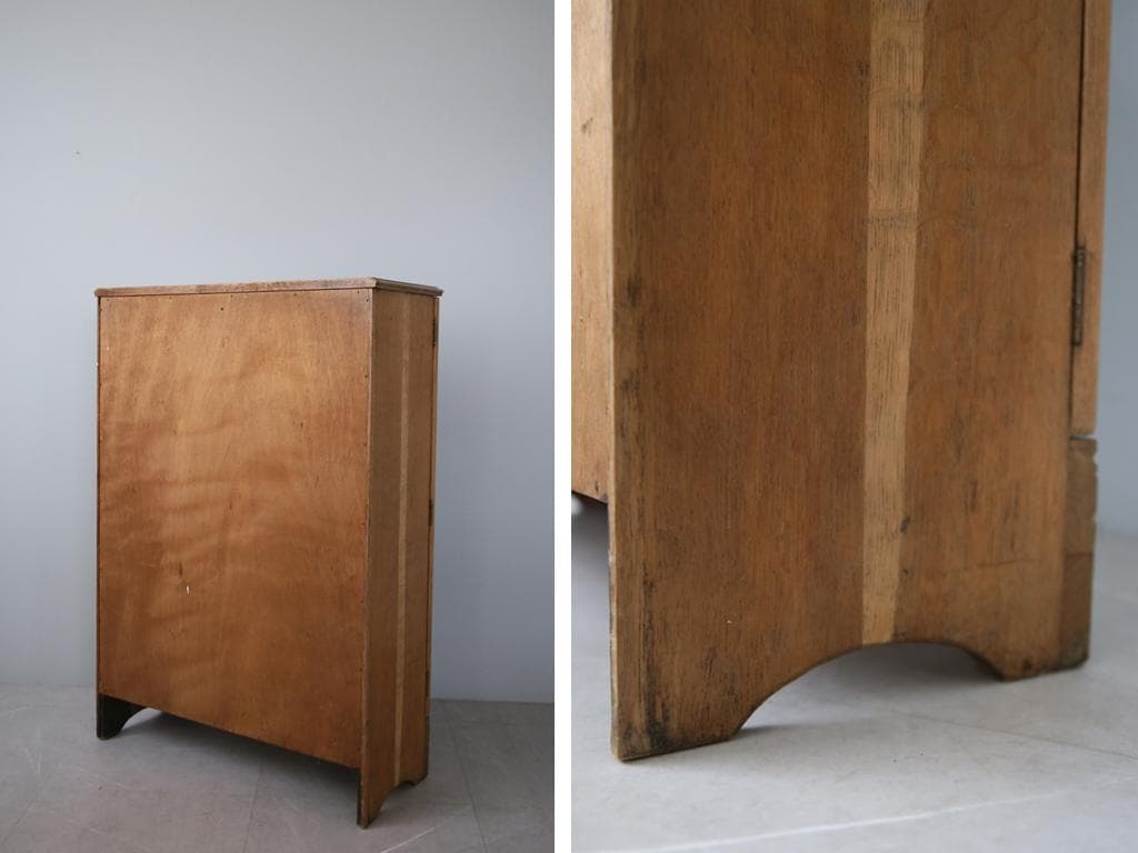 英国アンティーク木製ブックケースキャビネット/本棚/食器棚/飾り棚(91-254