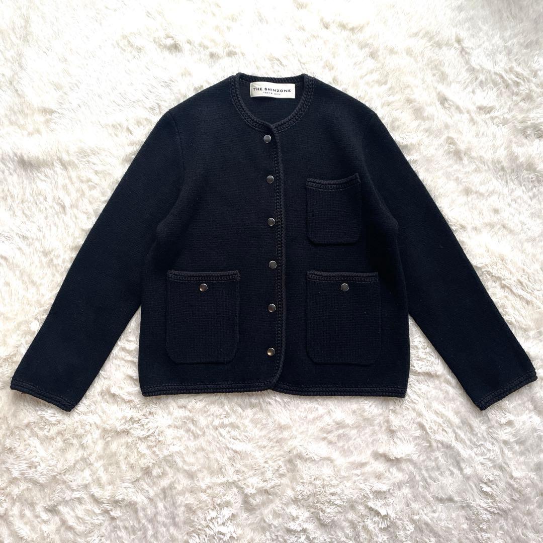 美品✨THE SHINZONE HPS別注　KNIT JACKET ブラック