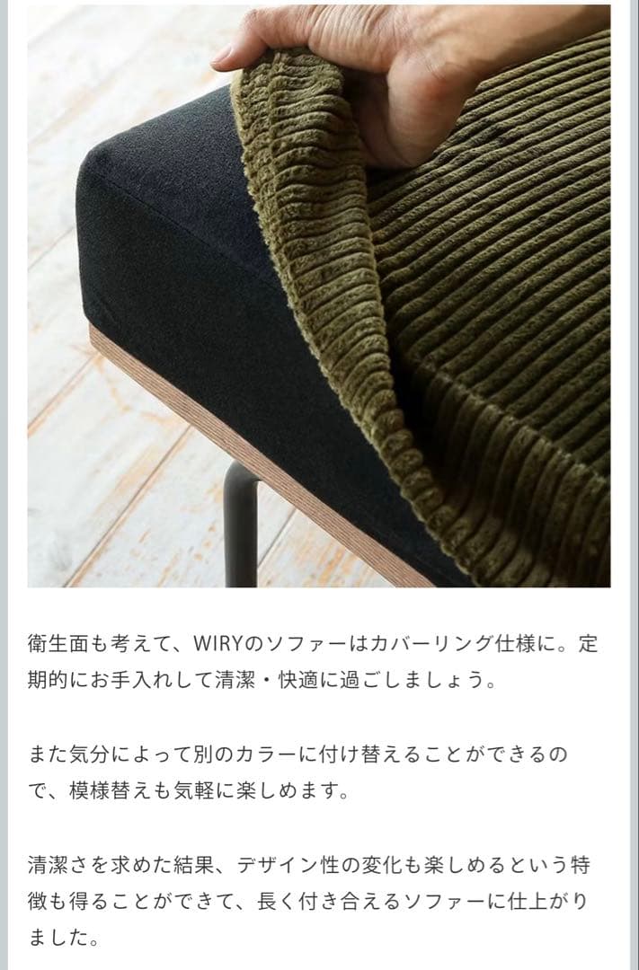 Re:CENO Productリセノ | WIRY 2人掛けソファ グレージュ2