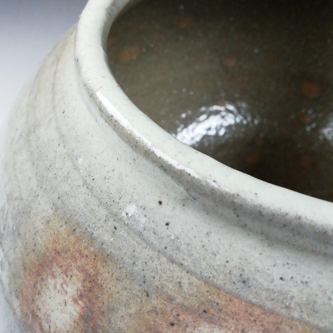 Ｔ８４３　水指　『粉引水指』『奥村考山 造』　共箱　茶道具