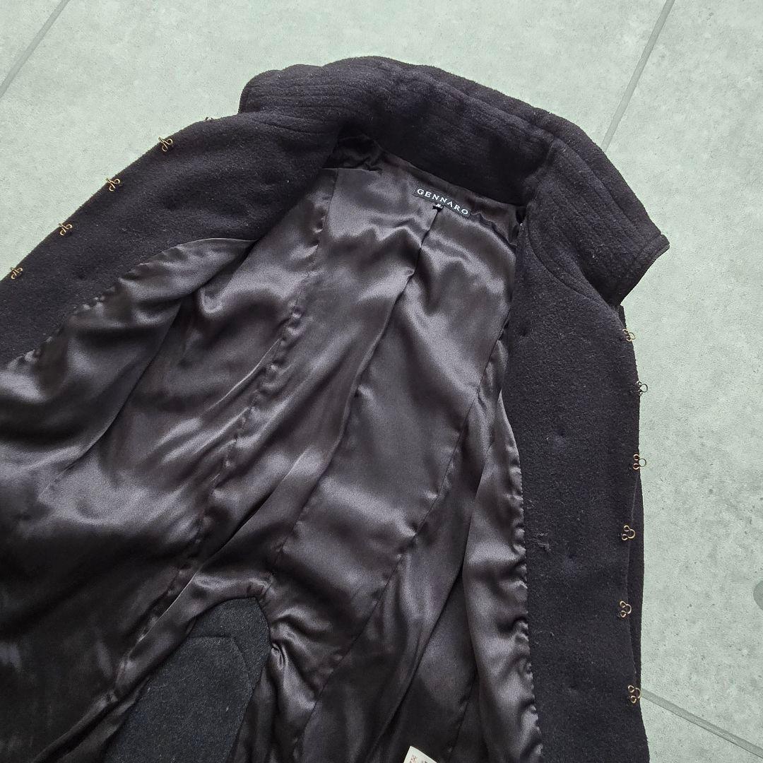 ヴィンテージ ナポレオンコート 金ボタン ブラック ウール