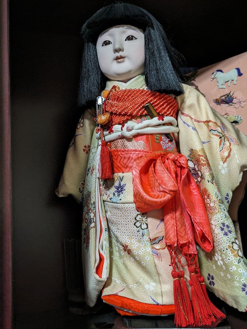 松乾斎東光作　市松人形　42センチ銀座かぶきや