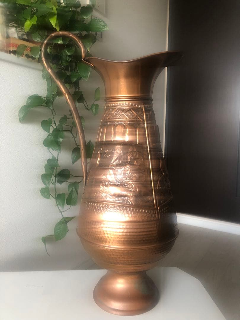 【お値下げ】銅　真鍮傘立て　イタリー製　ヴィテージ品