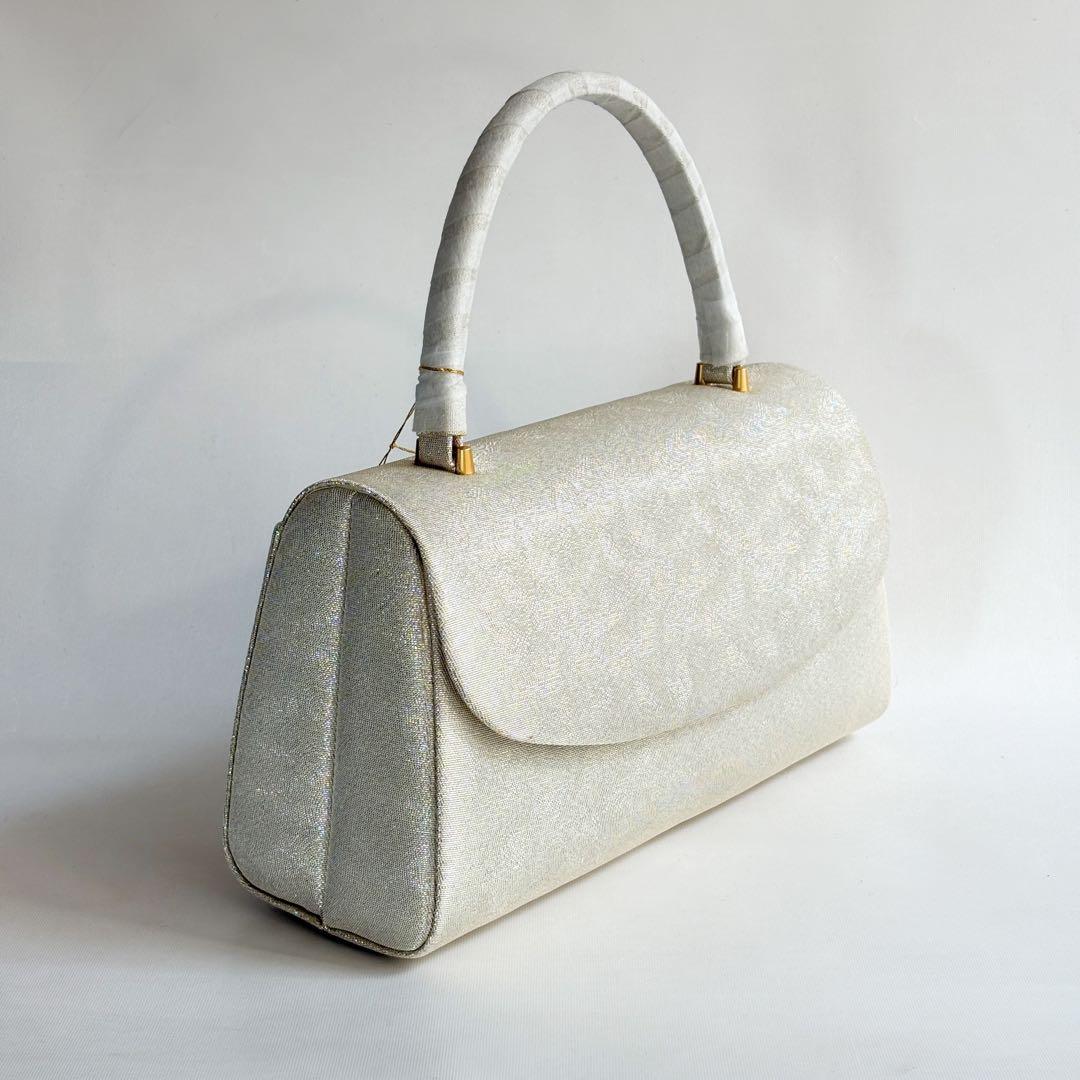 B品 和装バック シルバー 礼装用No144