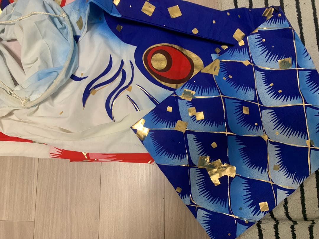 鯉のぼり　金吹雪鯉　5mセット　使用品　こいのぼり