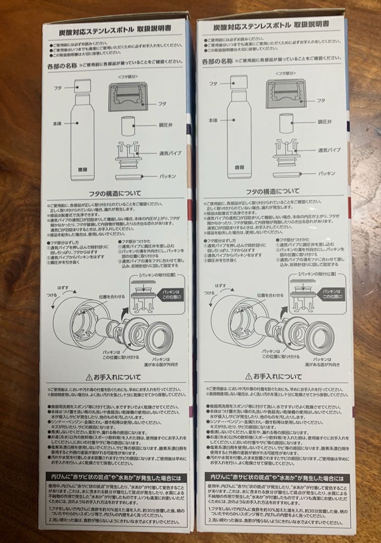 UNIQLO 炭酸対応ステンレスボトル シークレット ダークネイビー2本セット