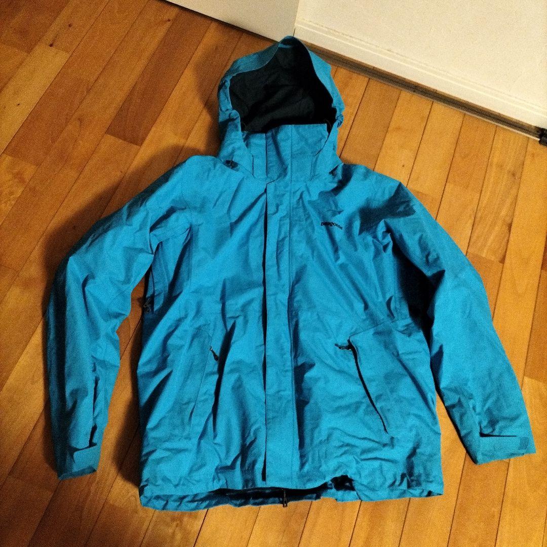patagonia フード付きスキーウェア　ターコイズブルー　サイズL
