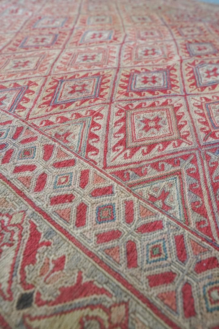 190cm × 132cm ペルシャ手織りキリム ヴィンテージラグ　手織り絨毯