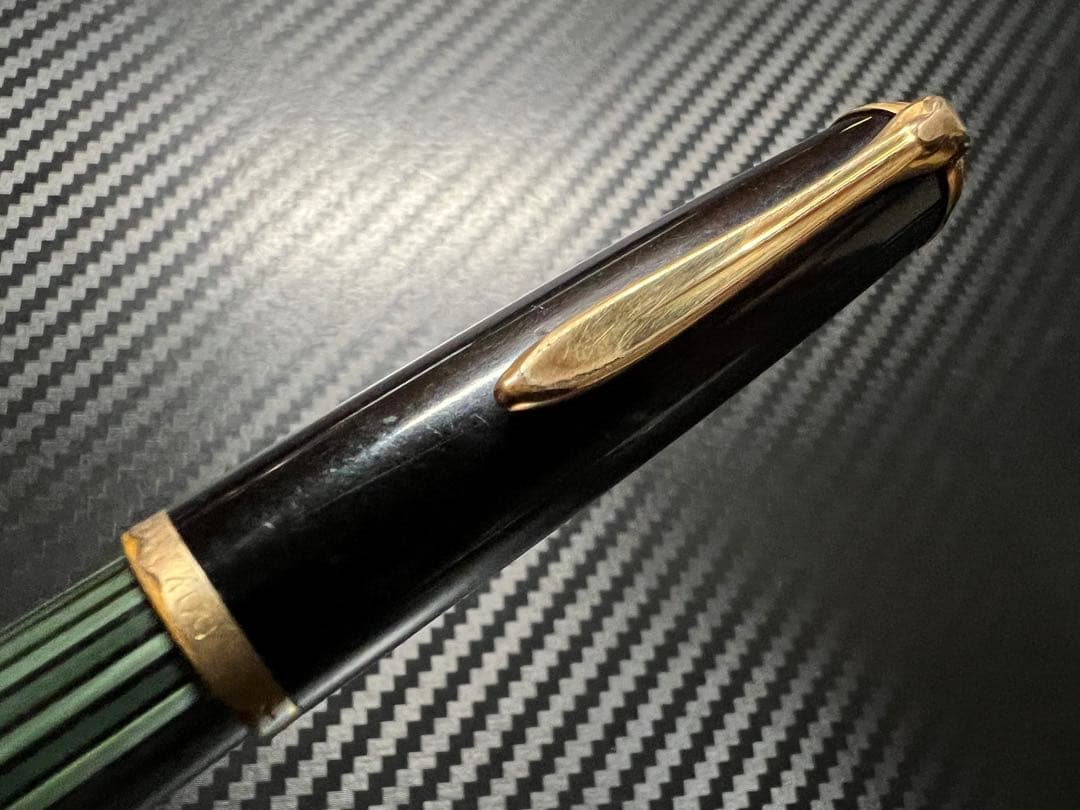 ペリカン 400NN オリジナル 万年筆 緑縞 KEF クーゲル極細字