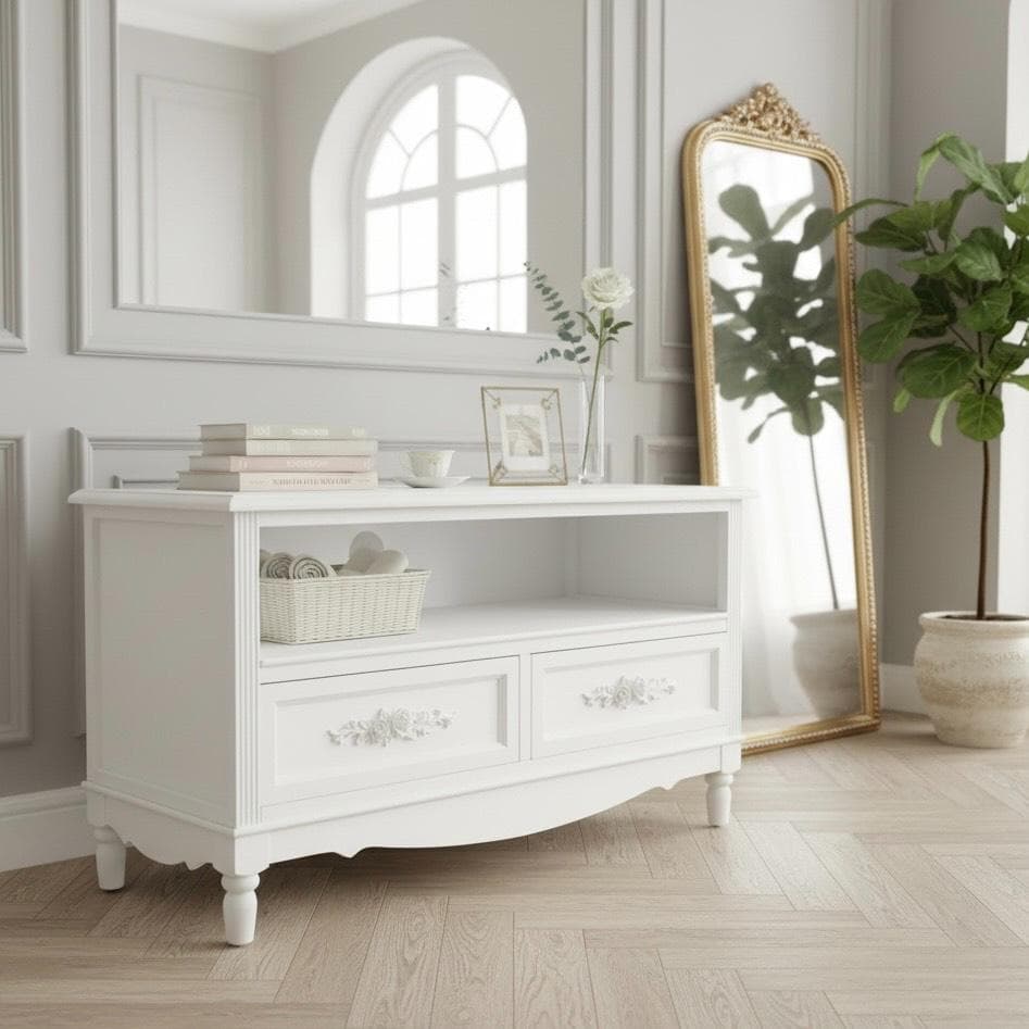 【新品】アンティーク風 テレビボード　フレンチテイスト　アウトレット