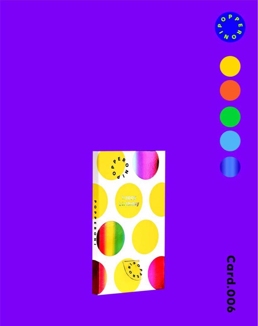 誕生日　パーティー パペロニ ドットコンフェッティクラッカーカード 3個セット