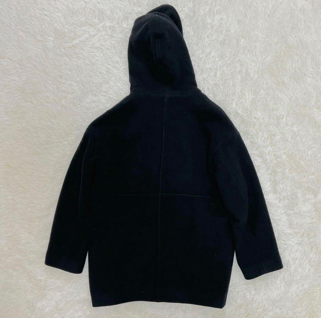 ジャーナルスタンダード スーパー140モッサフードコート ウール 黒