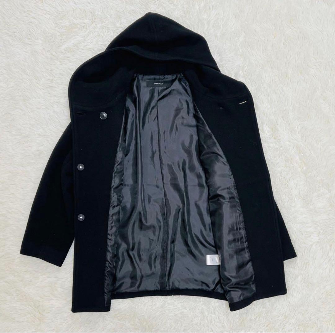 ジャーナルスタンダード スーパー140モッサフードコート ウール 黒