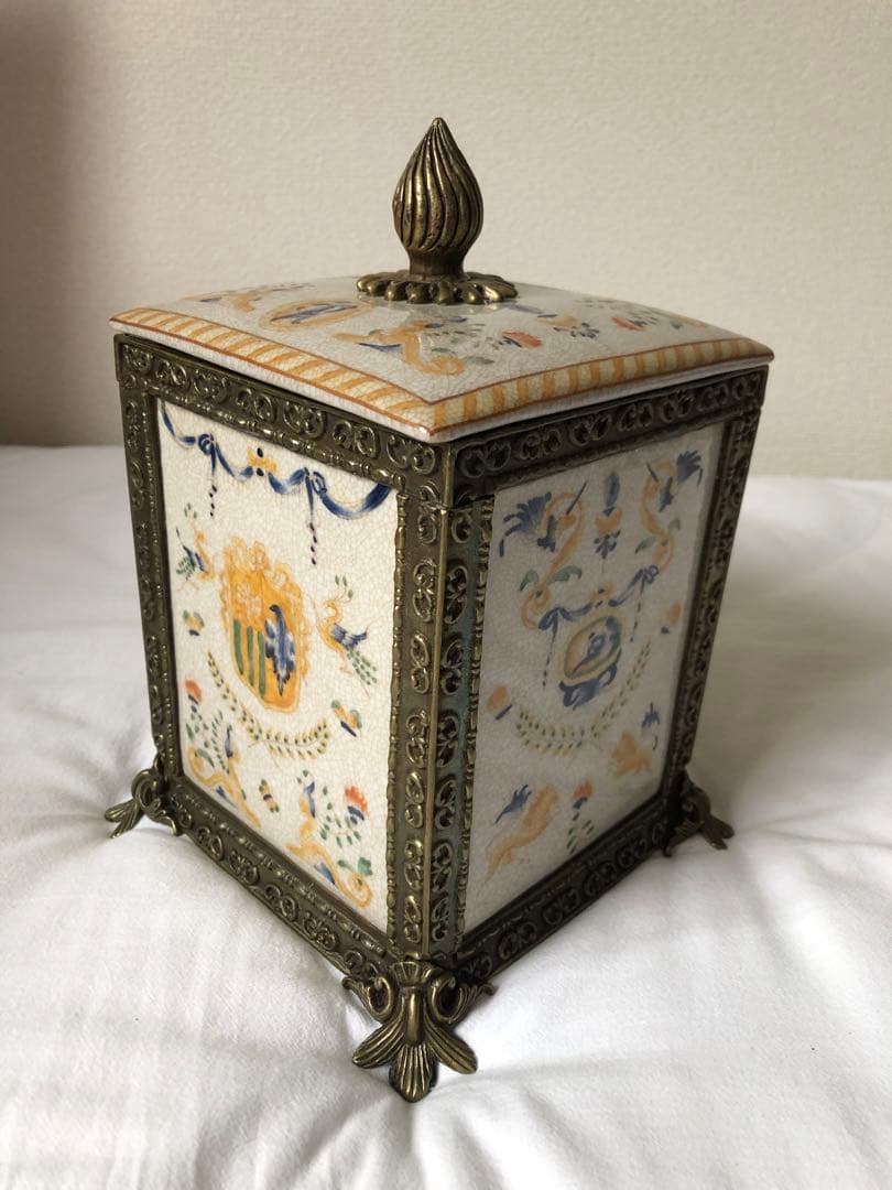 美品、伝統キャニスター(角)＃ネイティブ格雷斯中国(基源グレースチャイナ)