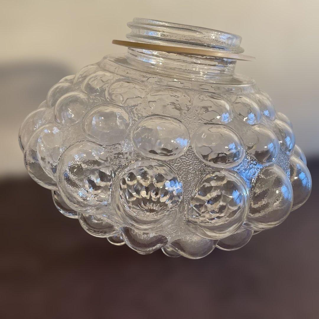 【ヴィンテージ】昭和レトロ クリアガラス バブルガラス シーリングライト 気泡