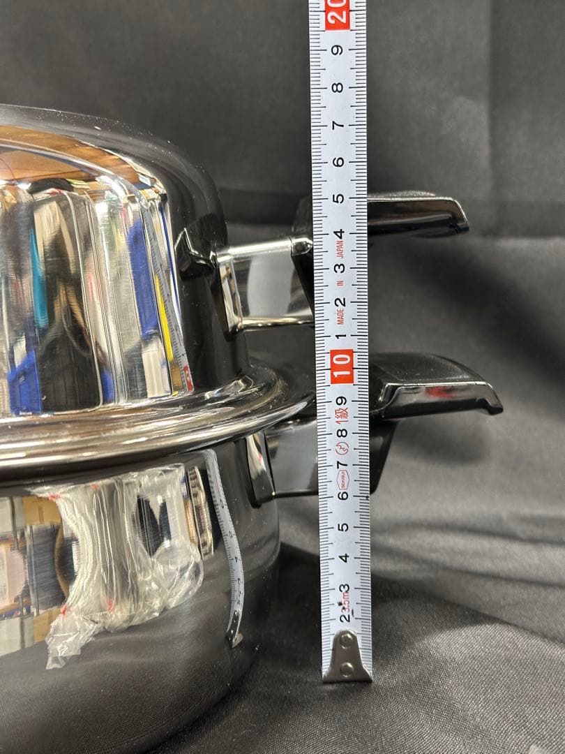 【保管品】Cook Best T304 7-Ply 蒸し器　両手鍋　26cm