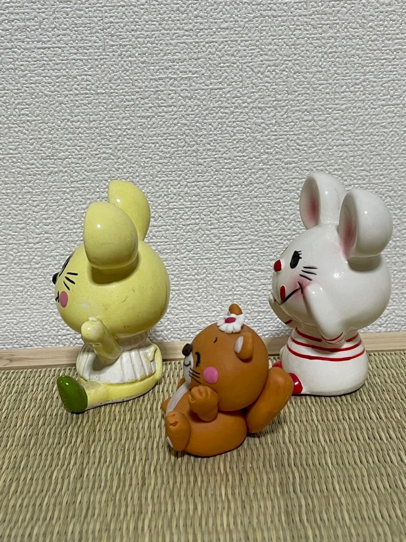 内藤ルネ　ねずみ　セット　おまけの粘土のビーバー　陶器　昭和レトロ