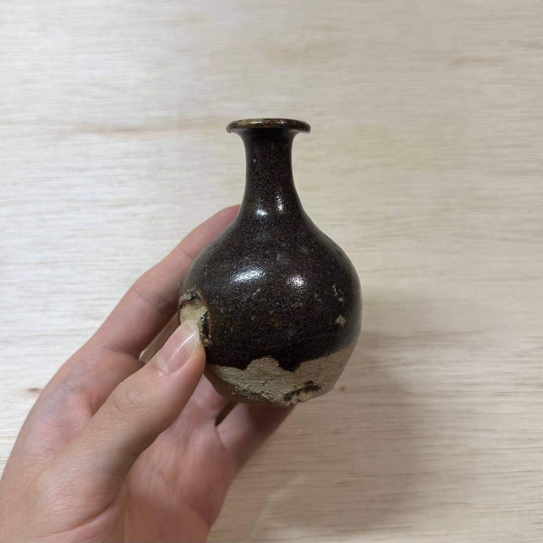 美濃 鉄釉 徳利 盃 大平古窯 江戸時代 古美濃 古瀬戸 酒器 古美術 骨董