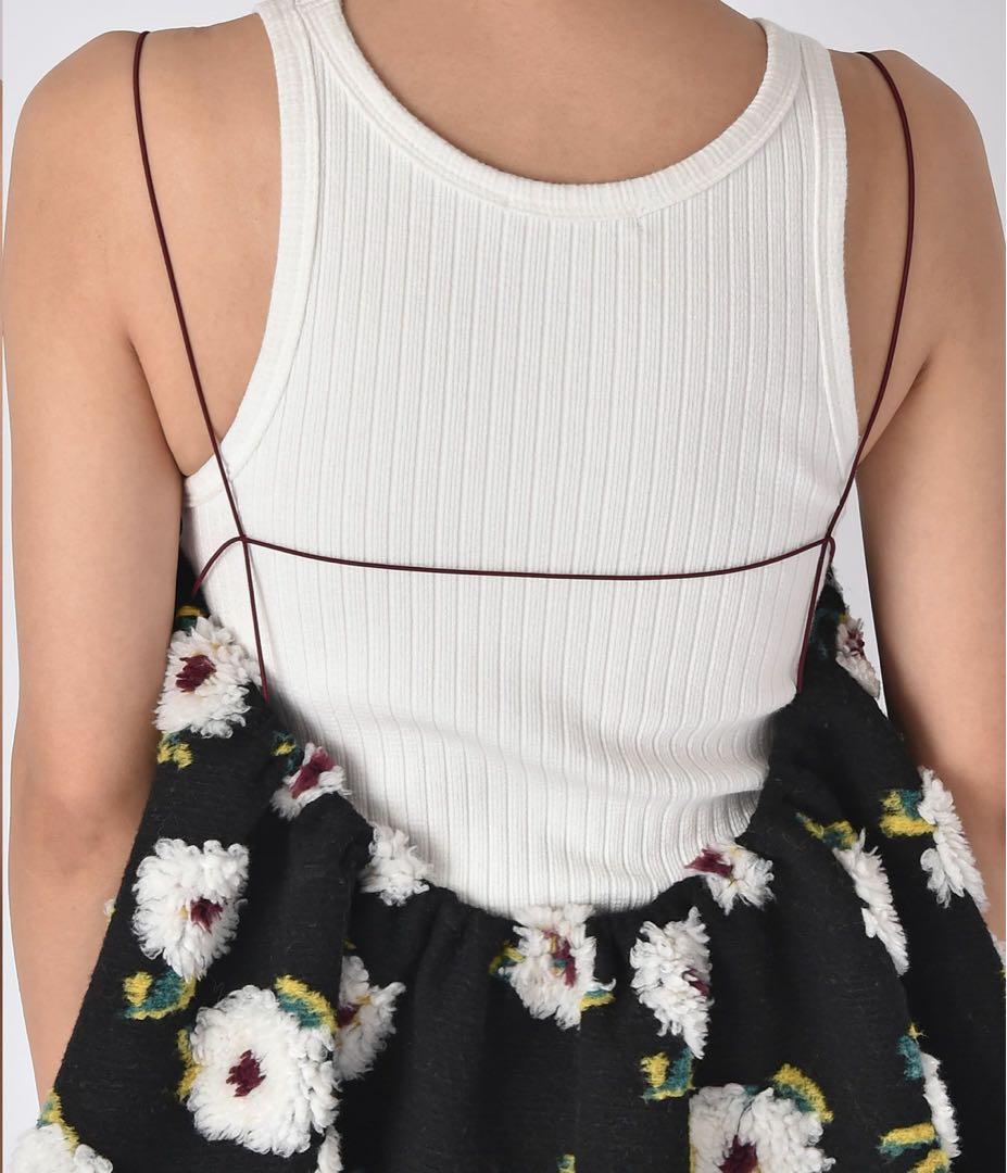 【2度着用】AKTE ボアキャミソール 花柄 フラワー