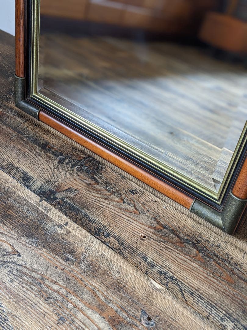 【 しまきち 】木製ヴィンテージミラー