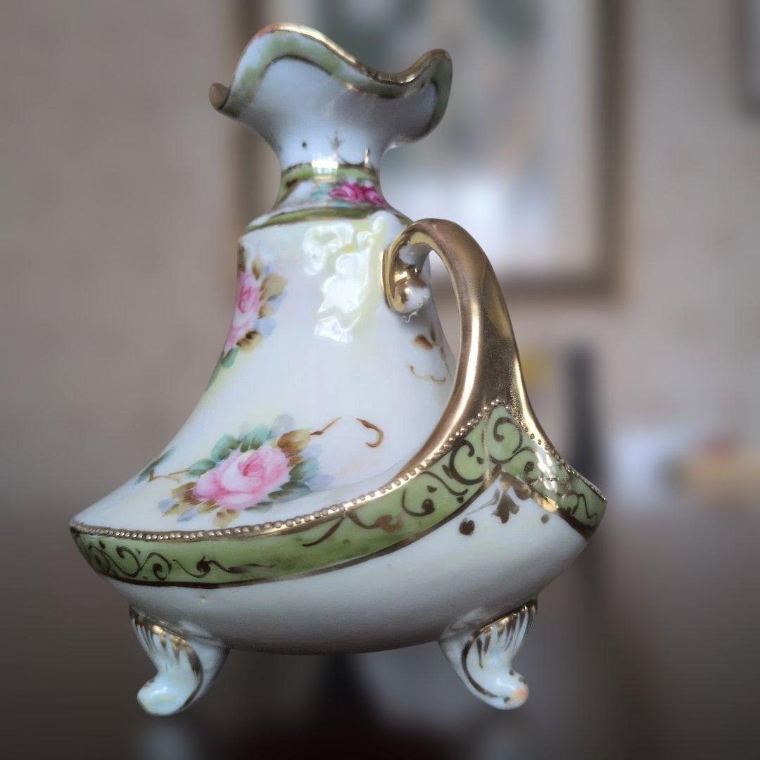 オールドノリタケ（ニッポン印）両手付薔薇花瓶