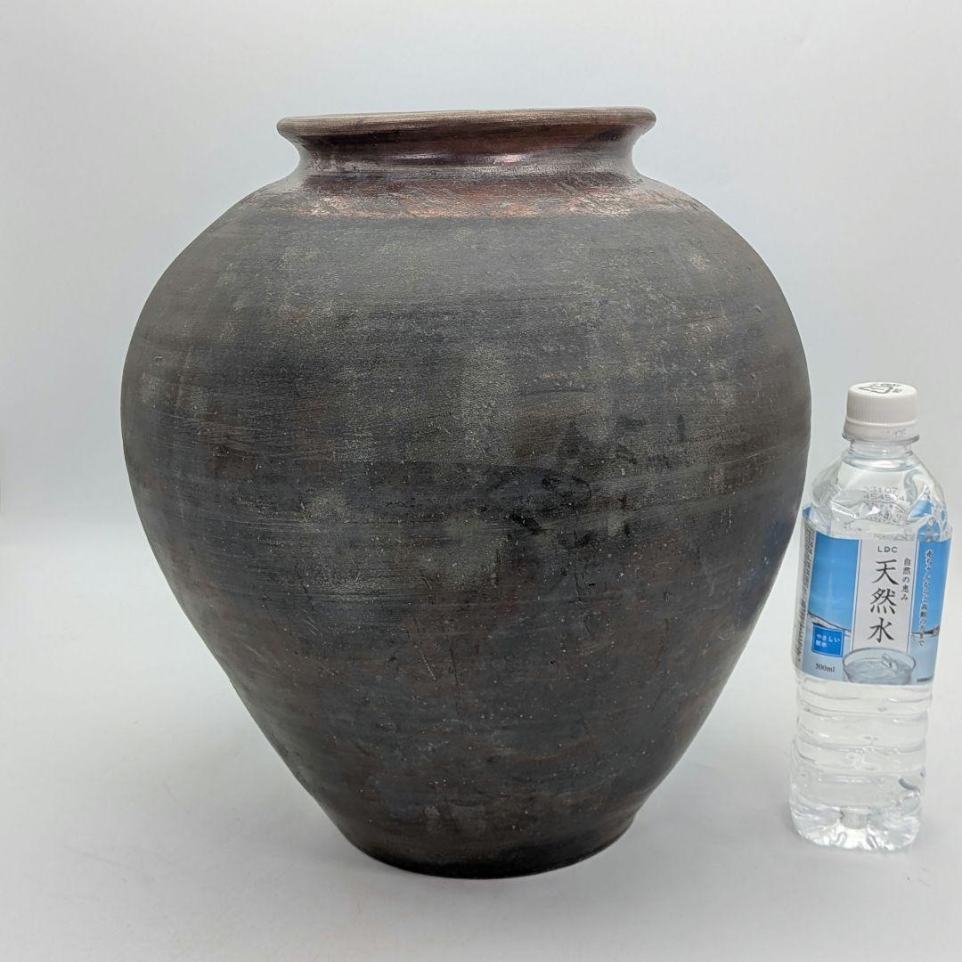 岡山県重要無形文化財 二代藤田龍峰 備前焼 大壷 大壺 つぼ 花器 花瓶 花入