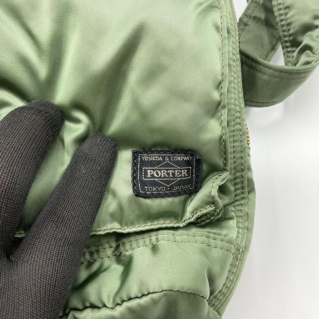 極美品　PORTER ポーター　タンカー　リュック　メンズ　カーキ　グリーン