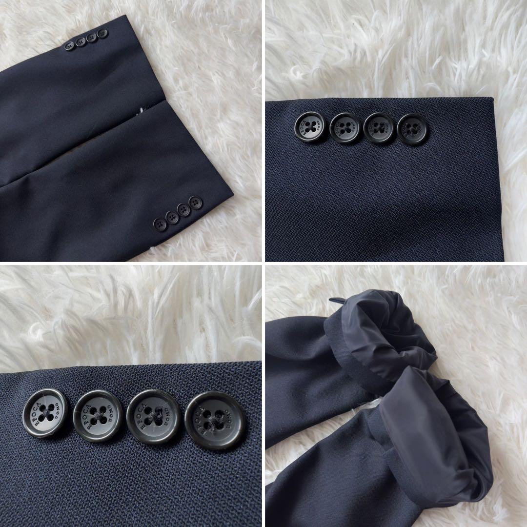 人気✨EPOCA UOMO セットアップ　ジャージー素材　微光沢　ロゴ刻印ボタン