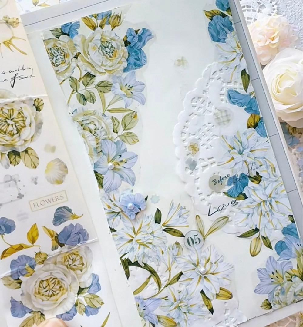 ⭐️SALE⭐️ 林野间《迭绪蓝》海外マスキングテープ　マステ 【2463】