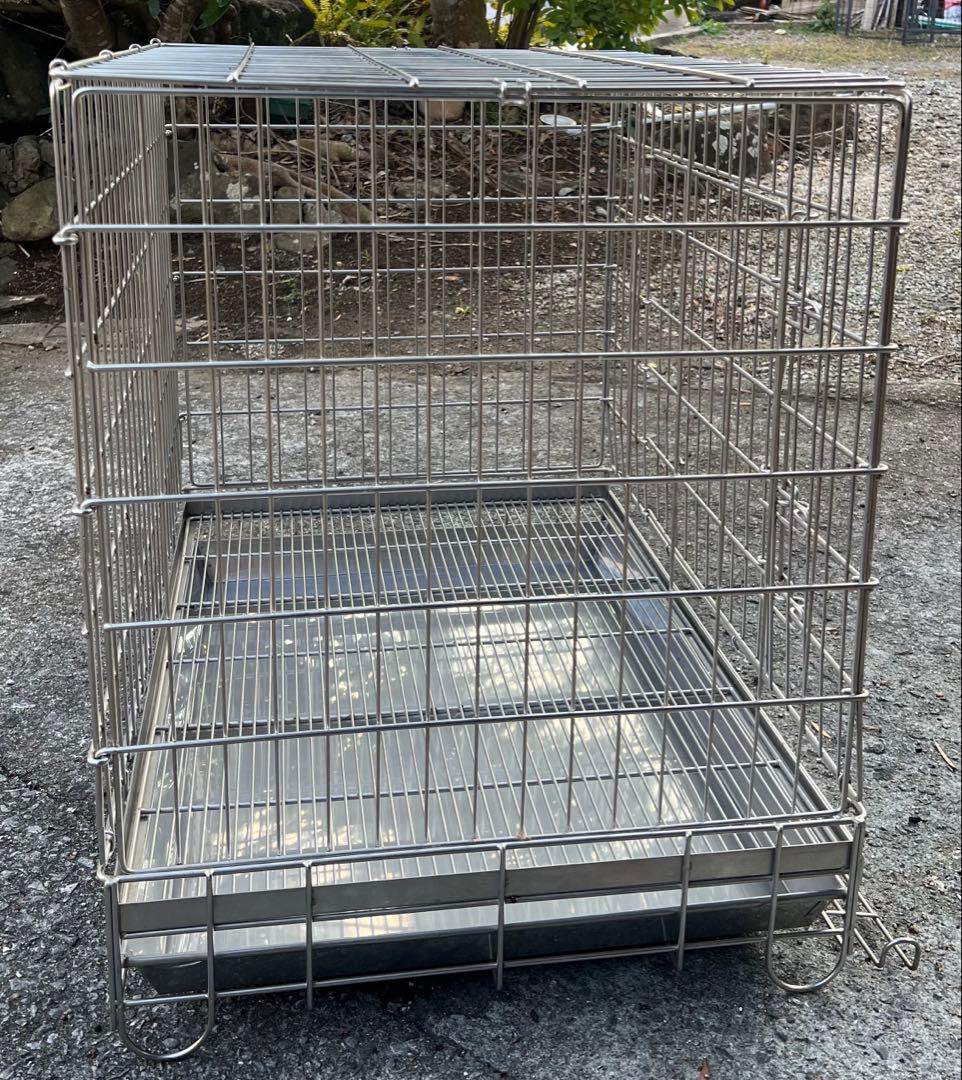 中型犬用金属製ケージ 引き出し式トレイ付き