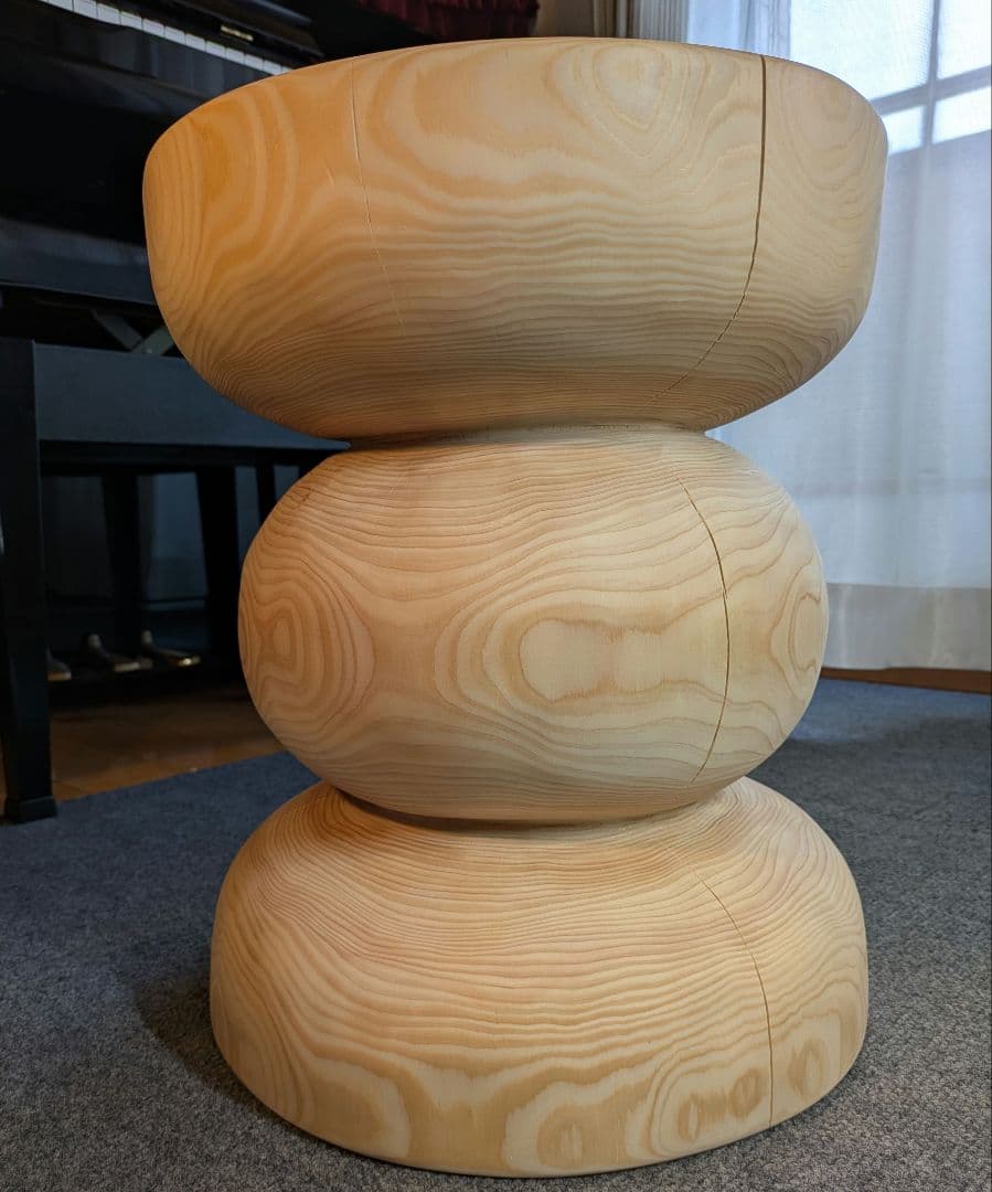 檜　切り株　丸太　椅子　スツール　 テーブル　高さ約41㎝