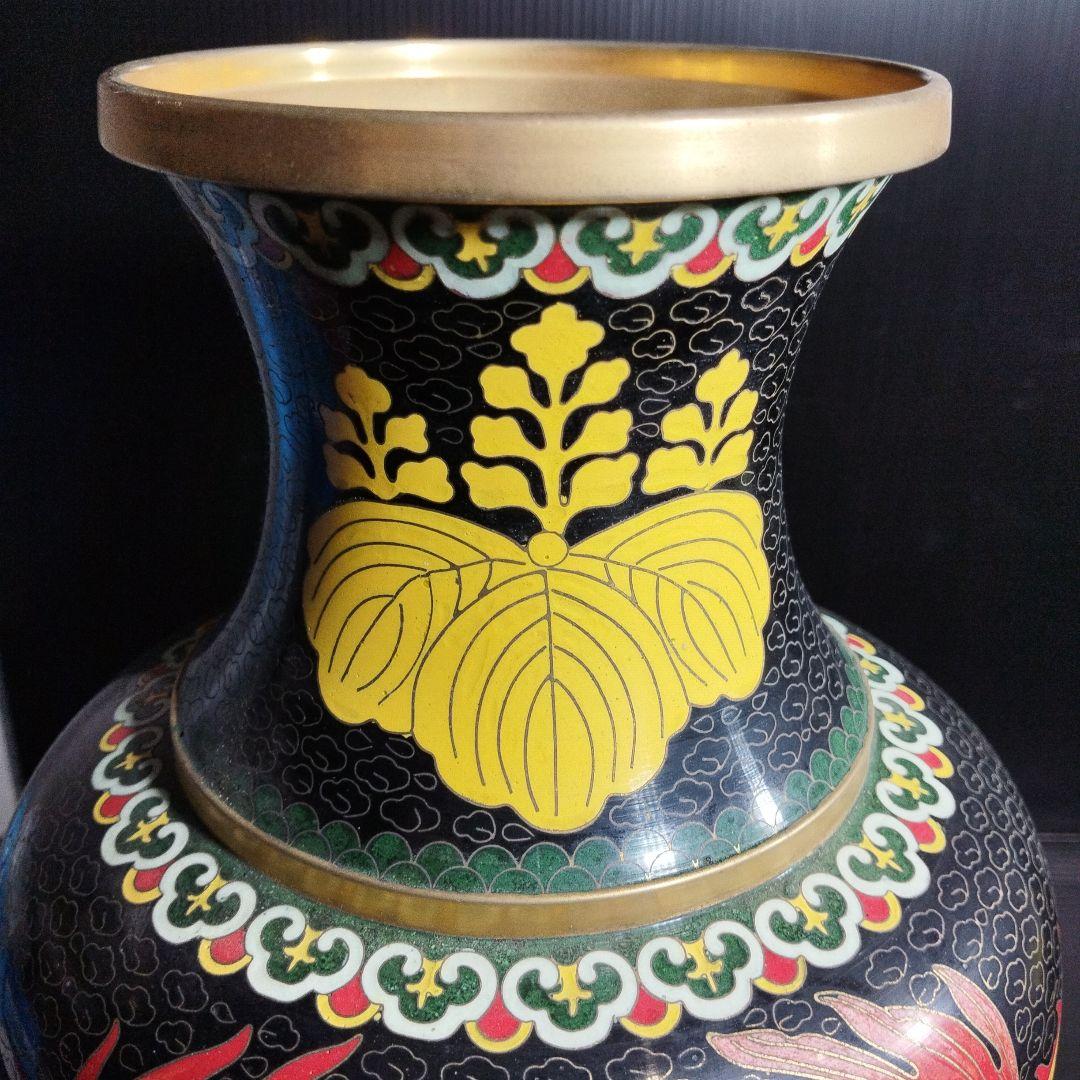 中国古玩 唐物 古七宝 七宝焼 花瓶 時代物