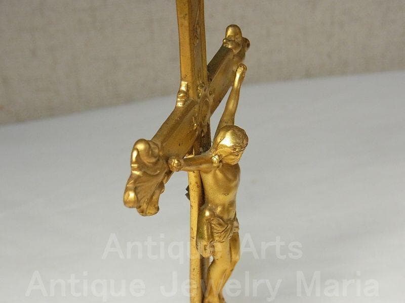 c1588 アール・ヌーヴォー アメリカ アンティーク 自立クロス 16.5cm