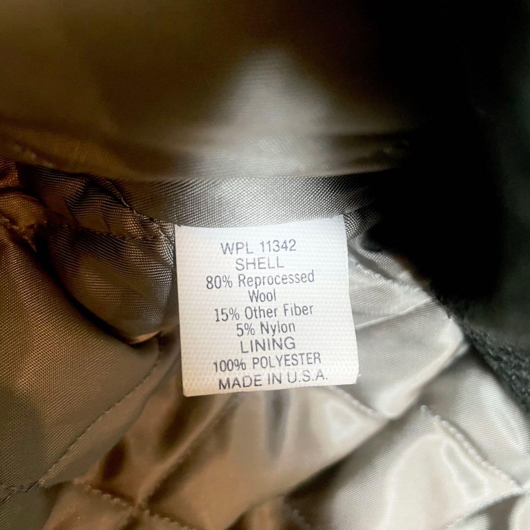 90s ゴールデンベア/made USA スタジャン レザー/クマ/キルティング