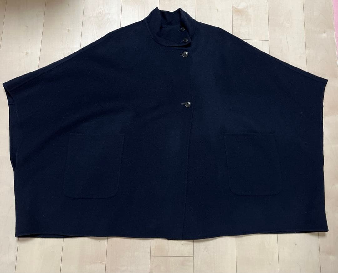 SLOBE IENAスタンドカラーダブルフェイスポンチョ