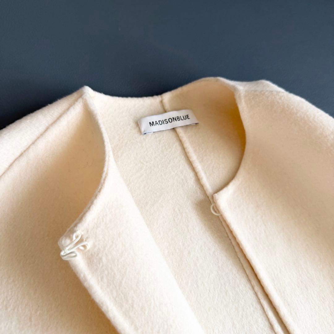 マディソンブルー MADISONBLUE ウール ケープコート ポンチョ　白