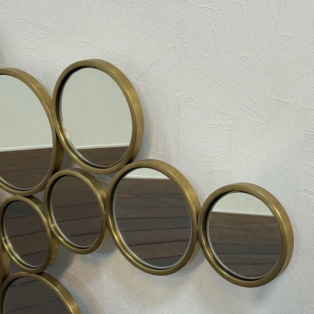 H112K29 KARE カレ バブルスブラスミラー 真鍮 ウォールミラー