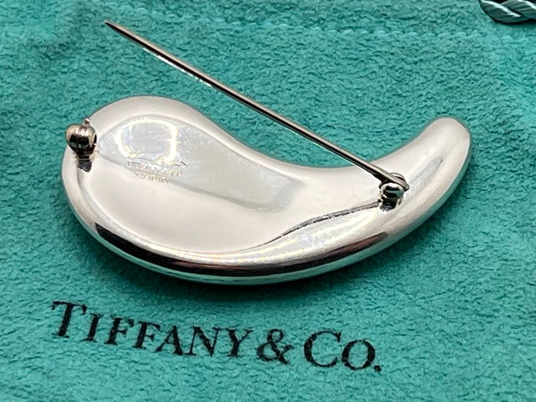 c380 希少　美品　ティファニー　ラージ　ティアドロップ　ブローチ　925