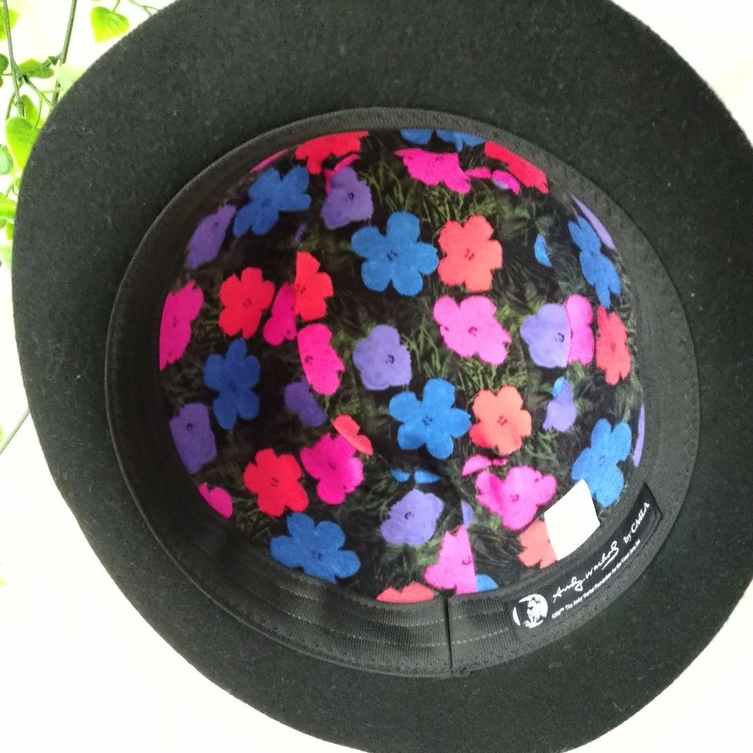 ca4la カシラ Andy Warhol コラボ 花柄 刺繍 ウールハット