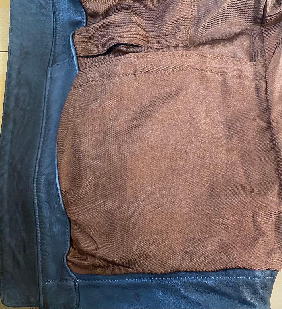 デイトナ レザージャケット 本革(ワックス加工) DL-006 ネイビー