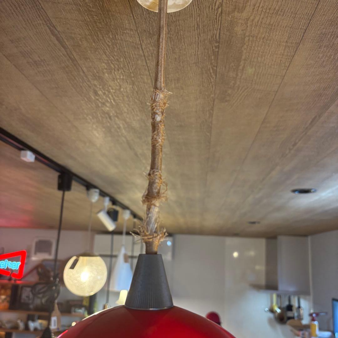 チューリップライト　ナショナル　赤　レトロ　ミッドセンチュリー