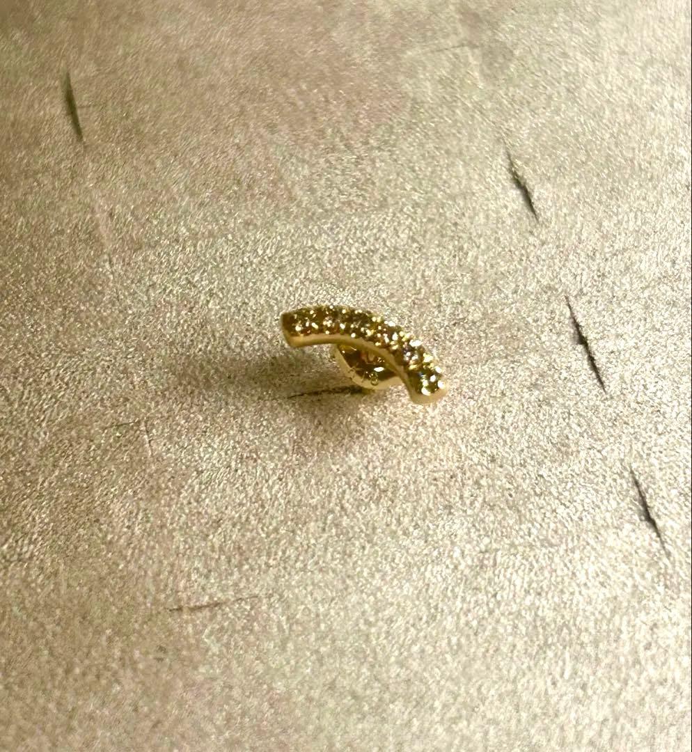 kanon【ete】K18YGダイヤモンド ピアス0.03ct（片耳用）