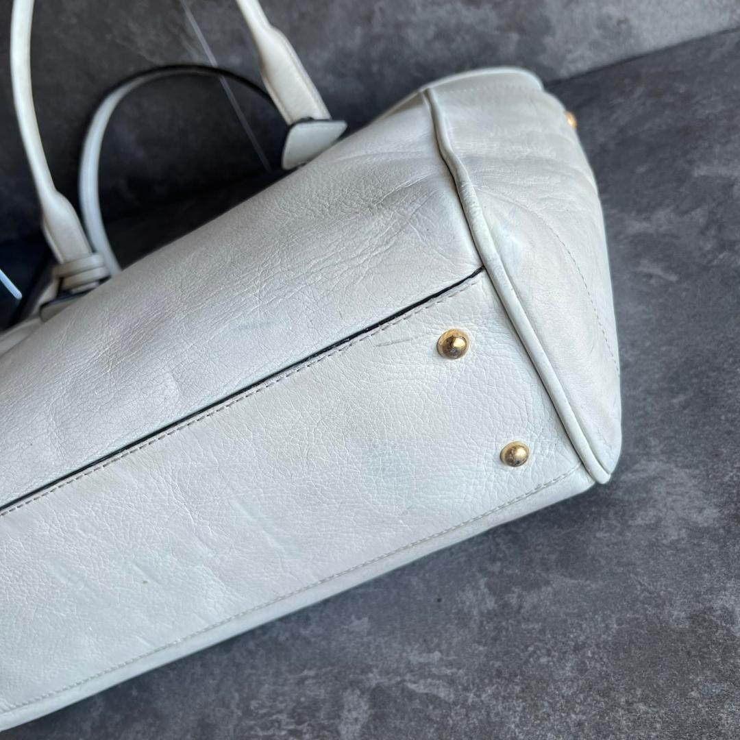 ⭐️LOEWE⭐️ロエベ ヘリテージ トートバッグ ホワイト レザー