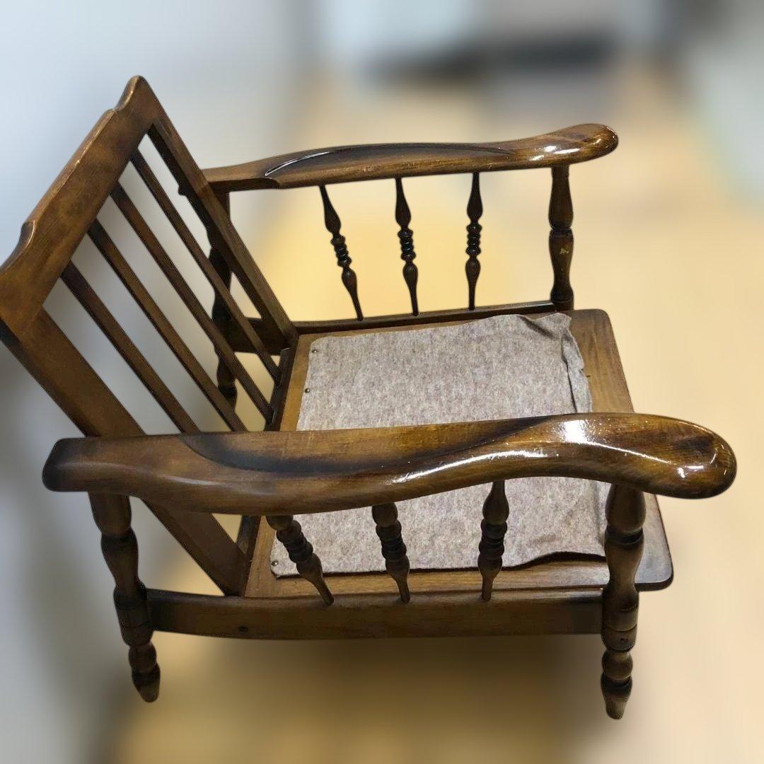 カリモク アームチェア 肘付き ダイニングチェア ヴィンテージ 112931-1