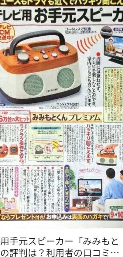 みみもとくん プレミアム スピーカー未使用に近い美品有線スピーカー