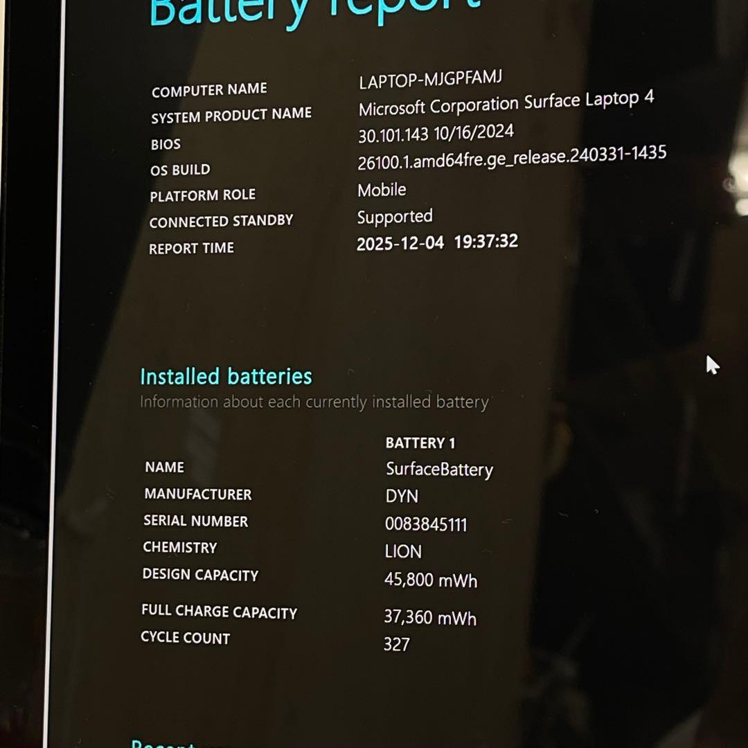 Windowsノート本体 Surface Laptop 4 i7-1185G7 16GB SSD256GB