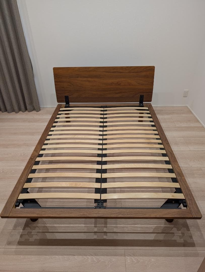 【無印良品】ダブルベッドフレーム+ヘッドボード+マットレス+ベッド下収納